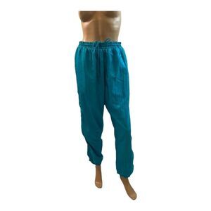 Women's Vintage Turquoise Parachute Pants. Size S